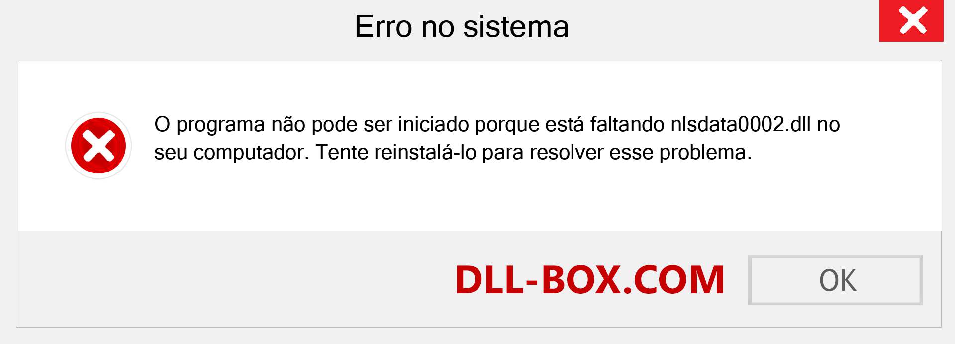 Arquivo nlsdata0002.dll ausente ?. Download para Windows 7, 8, 10 - Correção de erro ausente nlsdata0002 dll no Windows, fotos, imagens